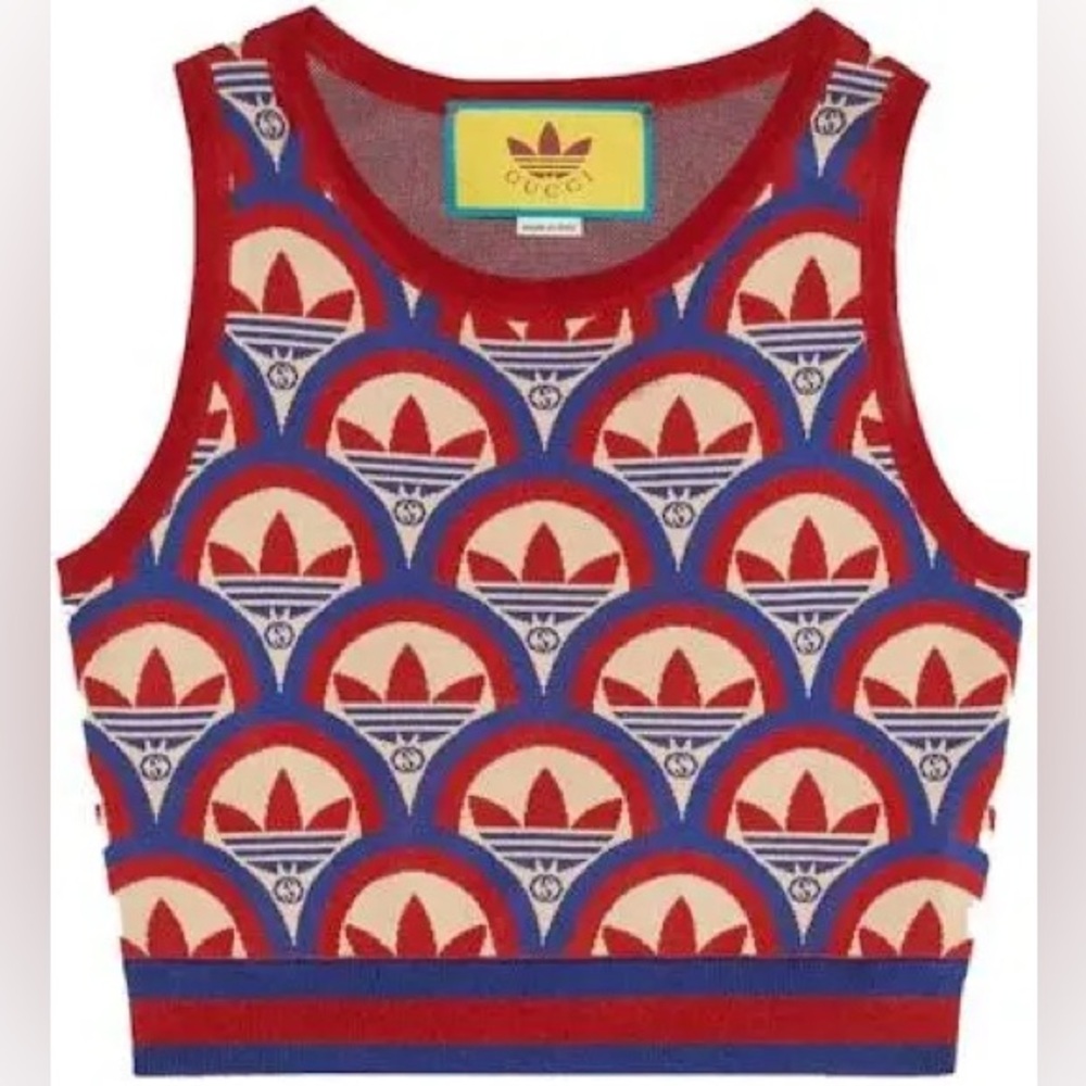 GUCCI x ADIDAS Collab-Jacquard Top SMALL sweater